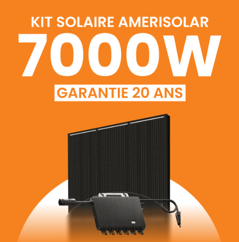 Kit Autoconsommation 7000W Amerisolar TSUN - 14 panneaux solaires