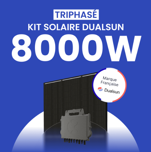 Kit Autoconsommation DualSun 8000W Triphas&eacute; APS - 16 panneaux solaires
